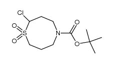 tert-butyl 2-chloro-1,5-thiazocane-5-carboxylate 1,1-dioxide结构式