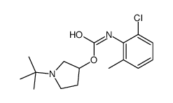 N-(2-Chloro-6-methylphenyl)carbamic acid 1-tert-butyl-3-pyrrolidinyl ester结构式