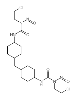 1-(2-chloroethyl)-3-[4-[[4-[(2-chloroethyl-nitroso-carbamoyl)amino]cyclohexyl]methyl]cyclohexyl]-1-nitroso-urea结构式