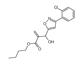 2-{[3-(2-Chloro-phenyl)-isoxazol-5-yl]-hydroxy-methyl}-acrylic acid butyl ester Structure