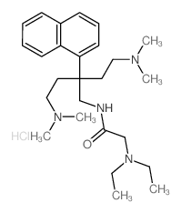 2-diethylamino-N-[4-dimethylamino-2-(2-dimethylaminoethyl)-2-naphthalen-1-yl-butyl]acetamide structure