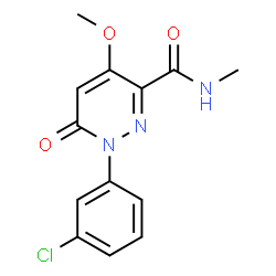 1-(3-Chlorophenyl)-4-methoxy-N-methyl-6-oxo-1,6-dihydro-3-pyridazinecarboxamide结构式