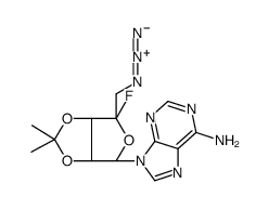 9-[(3aS,4S,6R,6aR)-4-(azidomethyl)-4-fluoro-2,2-dimethyl-6,6a-dihydro-3aH-furo[3,4-d][1,3]dioxol-6-yl]purin-6-amine Structure