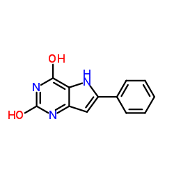 6-Phenyl-5H-pyrrolo[3,2-d]pyrimidine-2,4-diol Structure