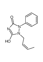 1-[(E)-but-2-enyl]-2-phenyl-1,2,4-triazolidine-3,5-dione结构式