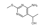 1-(4-amino-2-methylsulfanylpyrimidin-5-yl)ethanol结构式