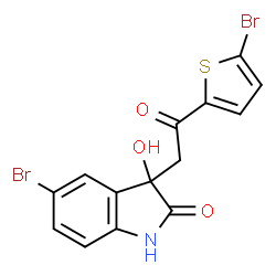 5-Bromo-3-[2-(5-bromo-2-thienyl)-2-oxoethyl]-3-hydroxy-1,3-dihydro-2H-indol-2-one Structure