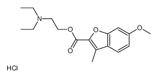 diethyl-[2-(6-methoxy-3-methyl-1-benzofuran-2-carbonyl)oxyethyl]azanium,chloride Structure