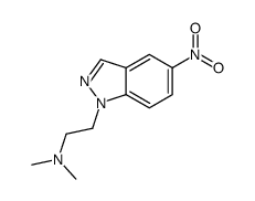 N,N-dimethyl-2-(5-nitroindazol-1-yl)ethanamine结构式