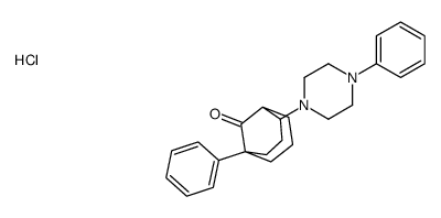 5-phenyl-2-(4-phenylpiperazin-1-yl)bicyclo[3.3.1]nonan-9-one,hydrochloride Structure