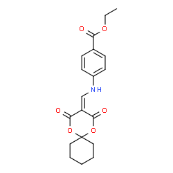 ethyl 4-(((2,4-dioxo-1,5-dioxaspiro[5.5]undecan-3-ylidene)methyl)amino)benzoate Structure