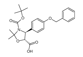 (4S,5R)-2,2-Dimethyl-4-[4-(phenylmethoxy)phenyl]-3,5-oxazolidinedicarboxylic Acid 3-(1,1-Dimethylethyl) Ester Structure