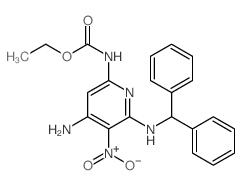 Carbamic acid,N-[4-amino-6-[(diphenylmethyl)amino]-5-nitro-2-pyridinyl]-, ethyl ester picture