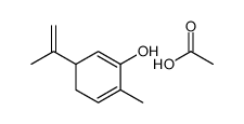 acetic acid,6-methyl-3-prop-1-en-2-ylcyclohexa-1,5-dien-1-ol结构式