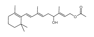 (2E,6E,8E)-4-hydroxy-3,7-dimethyl-9-(2,6,6-trimethyl-1-cyclohexenyl)-2,6,8-nonatriene acetate Structure