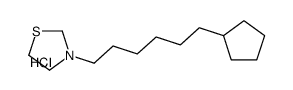 3-(6-cyclopentylhexyl)thiazolidine hydrochloride结构式
