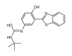 1-[3-(3H-1,3-benzothiazol-2-ylidene)-4-oxocyclohexa-1,5-dien-1-yl]-3-tert-butylurea Structure