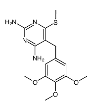 6-methylsulfanyl-5-(3,4,5-trimethoxy-benzyl)-pyrimidine-2,4-diamine Structure