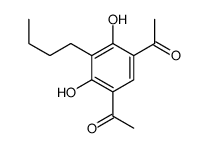 1-(5-乙酰基-3-丁基-2,4-二羟基苯基)-1-乙酮结构式