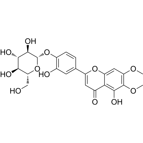 Cirsiliol 4′-glucoside结构式