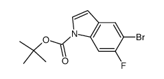 5-Bromo-6-fluoro-indole-1-carboxylic acid tert-butyl ester Structure