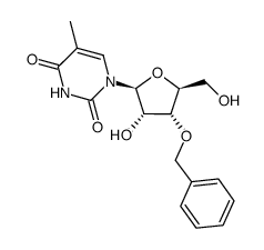 1-(3'-O-benzyl-β-L-ribofuranosyl)thymine Structure