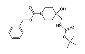 4-BOC-aminomethyl-1-CBZ-piperidin-4-ol结构式