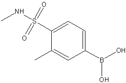 5-Methyl-2-[(methylamino)sulfonyl]phenylboronic acid Structure