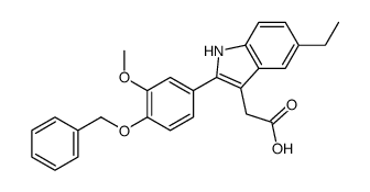 2-[5-ethyl-2-(3-methoxy-4-phenylmethoxyphenyl)-1H-indol-3-yl]acetic acid Structure