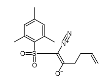 1-diazonio-1-(2,4,6-trimethylphenyl)sulfonylhexa-1,5-dien-2-olate结构式