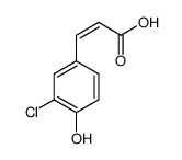 3-CHLORO-4-HYDROXYCINNAMIC ACID结构式