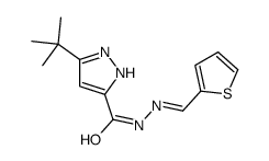 5-tert-butyl-N-[(E)-thiophen-2-ylmethylideneamino]-1H-pyrazole-3-carboxamide Structure