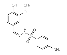 4-amino-N-[(3-methoxy-4-oxo-1-cyclohexa-2,5-dienylidene)methyl]benzenesulfonohydrazide Structure