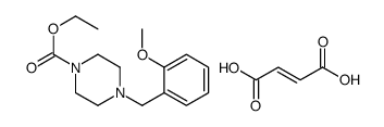 (E)-but-2-enedioic acid,ethyl 4-[(2-methoxyphenyl)methyl]piperazine-1-carboxylate Structure