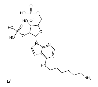n6-(6-aminohexyl)adenosine 2',5'-diphosphate lithium salt Structure