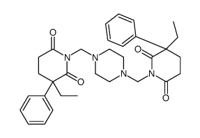 3-ethyl-1-[[4-[(3-ethyl-2,6-dioxo-3-phenylpiperidin-1-yl)methyl]piperazin-1-yl]methyl]-3-phenylpiperidine-2,6-dione Structure