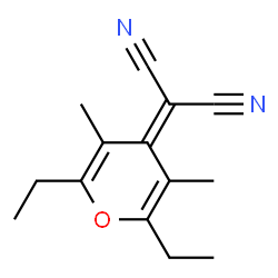 Propanedinitrile, (2,6-diethyl-3,5-dimethyl-4H-pyran-4-ylidene)- (9CI)结构式