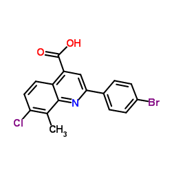 2-(4-Bromophenyl)-7-chloro-8-methyl-4-quinolinecarboxylic acid structure