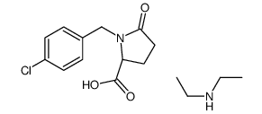(2S)-1-[(4-chlorophenyl)methyl]-5-oxopyrrolidine-2-carboxylic acid,N-ethylethanamine Structure