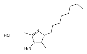 3,5-dimethyl-1-octyl-1,5-dihydro-1,2,4-triazol-1-ium-4-amine,chloride结构式