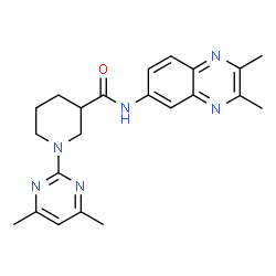 3-Piperidinecarboxamide,1-(4,6-dimethyl-2-pyrimidinyl)-N-(2,3-dimethyl-6-quinoxalinyl)-(9CI)结构式