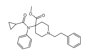 methyl 4-[N-(cyclopropanecarbonyl)anilino]-1-(2-phenylethyl)piperidine-4-carboxylate结构式