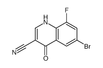 6-bromo-8-fluoro-4-oxo-1H-quinoline-3-carbonitrile Structure