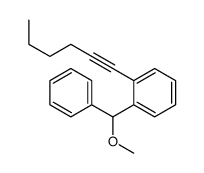 1-hex-1-ynyl-2-[methoxy(phenyl)methyl]benzene Structure