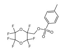 Toluene-4-sulfonic acid 2,3,3,5,5,6,6-heptafluoro-[1,4]dioxan-2-ylmethyl ester结构式