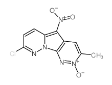 8-chloro-3-methyl-5-nitro-pyrrolo[1,5-b,2,3-c']dipyridazine 2-oxide结构式