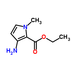 1H-Pyrrole-2-carboxylicacid,3-amino-1-methyl-,ethylester结构式