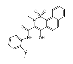 2-methyl-1,1,4-trioxo-1,2,3,4-tetrahydro-1λ6-naphtho[2,1-e][1,2]thiazine-3-carboxylic acid 2-methoxy-anilide结构式