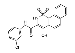 1,1,4-trioxo-1,2,3,4-tetrahydro-1λ6-naphtho[2,1-e][1,2]thiazine-3-carboxylic acid 3-chloro-anilide结构式