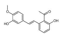 2-acetyl-3-<2-(3-hydroxy-4-methoxyphenyl)ethenyl>phenol Structure